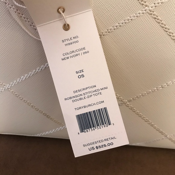 **NWT** Tory Burch Robinson Double Stitched Mini - Picture 7 of 8